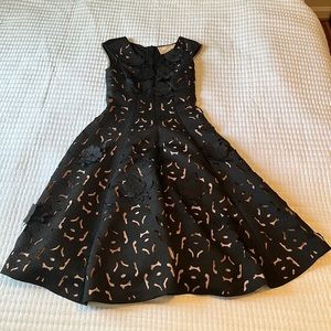NWOT Moulinette Soeurs Black Lasercut Corsage Cocktail Dress Sz 2 Anthropologie
